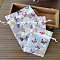Rectangle Printed Organza Drawstring Bags, Colorful Butterfly Pattern, White, 15x10cm