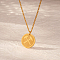 Stylish Stainless Steel Viking Axe Pendant Necklace for Women's Daily Wear, Golden, 17.72 inch(45cm)