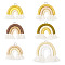 Pandahall Polypropylene Pendants, with Alloy Findings, Rainbow, Mixed Color, 35~56x42~53x5~8.5mm, Hole: 5mm, 1pc/color