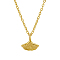Stainless Steel Necklaces, Shell, Real 18K Gold Plated, 15.75 inch(40cm)