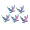 Ion Plating(IP) 304 Stainless Steel Pendants, Eagle, Rainbow Color, 35.5x30x3mm, Hole: 3.5mm
