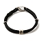 PU Leather Round Cord Multi-strand Bracelets, Constellation Alloy Bracelets for Women Men, Leo, 8-1/4 inch(20.9cm)