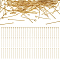 300Pcs 3 Styles Brass Pins Sets, Including Eye Pins, Flat Head Pins and Ball Head Pins, Jewelry Making Findings, Real 18K Gold Plated, 20~23 Gauge, 29~31mm, 100pcs/bag