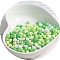 Macaron Baking Paint Glass Seed Beads, Fringe Teardrop Beads, Green, 5mm, 10g/Set