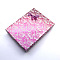 Rectangle Cardboard Jewelry Set Boxes, 2 Slots, with Bowknot Outside and Sponge Inside, for Rings and Earrings, Pearl Pink, 83x53x27mm