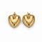 Ion Plating(IP) 304 Stainless Steel Charms, with Jump Rings, Cadmium Free & Nickel Free & Lead Free, Heart, Golden, 15x12x4mm, Hole: 2.5mm