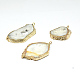 Естественно Geode Агат Druzy ломтик подвески G-L461-04B-2