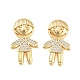 Подвески из латуни с покрытием из прозрачного кубического циркония KK-S379-09G-A-1