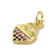Подвески из настоящей 18-каратной позолоченной латуни с фианитами KK-M283-08F-02-2