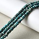 Синтетические серебряные нити бирюзовых бусин G-L617-E03-2x4mm-1
