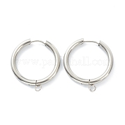 Фурнитура для сережек-колец Huggie Hoop из нержавеющей стали 201 STAS-P283-01M-P