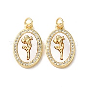 Латунные микропаве прозрачные подвески с фианитом KK-B083-20G-01