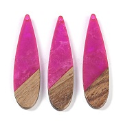 Большие подвески из смолы и дерева WOOD-F015-08E