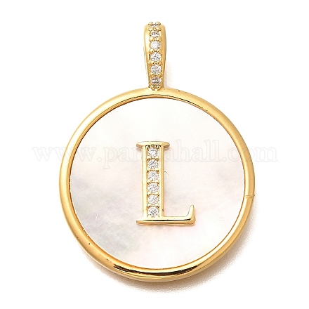 Подвески из латуни с микропаве KK-M309-42G-L-1
