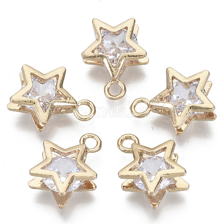 Латунные микро кубические циркониевые прелести KK-N235-034A-1