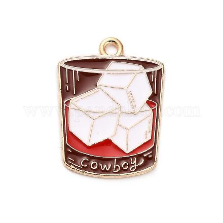 Подвески из сплава и эмали в стиле вестерн-ковбоев FIND-V001-04G-07-1