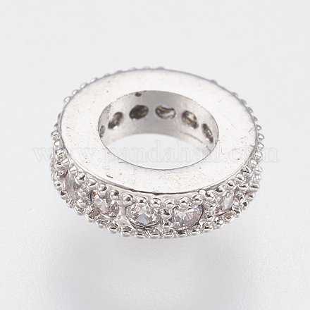 Латунные микро проложить Цирконий Европейский бисером ZIRC-F083-094P-RS-1