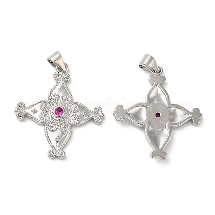 Латунные микро проложить кубического циркония подвески KK-M246-43P-1
