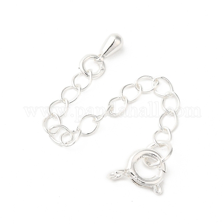 Латунные концы стойки с цепочкой и застежками KK-F873-01S-02-1