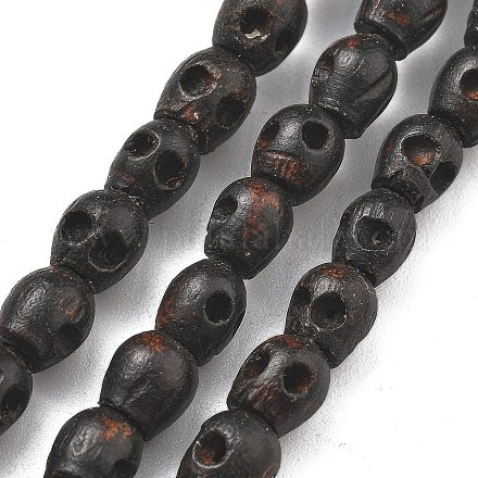 Нити резных деревянных бусин WOOD-Q060-03A-1