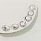 6Pcs 6 Styles Pineapple Turtle Dolphin Brass Cuff Toe Ring Sets, Platinum, Platinum, Inner Diameter: Adjustable, 1pc/style