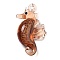 Handmade Lampwork Pendants, Sea Horse, Chocolate, 42x26x11.5mm, Hole: 2x2.5mm