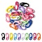 20Pcs Spray Painted Alloy Push Gate Snap Keychain Clasp Findings, Mixed Color, 25x12x7mm, Hole: 5.5x3.5mm, inner diameter: 13x5.5mm