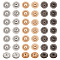 NBEADS 24 Sets Brass Flower Snap Buttons, 20.5mm 3 Colors Vintage Metal Snap Closures Sew On Press Snap Button Fasteners for Jacket Jeans Leather Craft