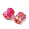 Electroplate Glass Beads, AB Color, Faceted Pillow, Red, 10x8x6mm, Hole: 1.6mm