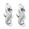 Anti-Tarnish 304 Stainless Steel Pendants, Sea Horse Charm, Stainless Steel Color, 29.5x11x4.5mm, Hole: 1.5mm