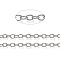 Brass Cable Chains, Oval Unwelded, Long-Lasting Plated, with Spool, Real Platinum Plated, Link: 11x8x1.5mm, about 16.4 Feet(5m)/roll