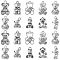 100Pcs 10 Styles Tibetan Style Alloy Pendants, Bear Charms, Antique Silver, 14~21x9~13x1~5mm, Hole: 3mm, 10pcs/style