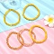 5Pcs 5 Styles Faceted Rondelle Glass Beaded Stretch Bracelet Sets, Stackable Bracelets, Gold, Inner Diameter: 2-1/8 inch(5.5cm)