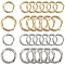 800Pcs 4 Styles 304 Stainless Steel Jump Rings, Open Jump Rings for Chainmaille Weaves, Golden & Stainless Steel Color, 20 Gauge~18 Gauge, 5~8x0.8~1.2mm, Inner Diameter: 3.4~6mm, 200pcs/style