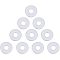 PandaHall 40 pcs 29mm 304 Stainless Steel Stamping Blank, Flat Round Washer with 10.5mm Center Hole for Bracelet Jewelry Making, Stainless Steel Color