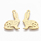 201 Stainless Steel Pendants, Easter Bunny, Golden, 19x14x1mm, Hole: 1.2mm
