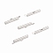 Brass Slide On End Clasp Tubes,  Slider End Caps, Platinum, 26x5mm, Hole: 1mm ,Inner Diameter: 2mm