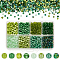 Mixed Style 6/0 Round Glass Seed Beads, Mixed Color, 4mm, Hole: 1.5mm, about 1840pcs/box