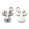 Non-Tarnish 304 Stainless Steel Pendants, Manual Polishing, Christmas Reindeer/Stag Charms, Stainless Steel Color, 16x10x2mm, Hole: 2mm