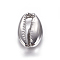 Tarnish Resistant 304 Stainless Steel Links connectors, Cowrie Shell, Stainless Steel Color, 19x12.5x4.5mm