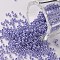 12/0 Grade A Round Glass Seed Beads, Ceylon, Medium Slate Blue, 2x1.5mm, Hole: 0.7mm, about 48500pcs/pound