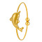 Ocean Theme Alloy and 201 Stainless Steel Cuff Toe Rings, Golden, Dolphin, Inner Diameter: 17mm
