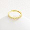 Adjustable Brass Micro Pave Clear Cubic Zirconia Finger Rings for Women, Letter, Golden, Letter Y, Inner Diameter: 16~19mm