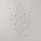Flower Alloy Rhinestone Tassel Hair Chain Hat for Bridal, with Hair Clip, Silver, 308x308x4.5mm