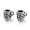 304 Stainless Steel Tube Bails, Loop Bails, Bail Beads, Column, Antique Silver, 9.5x7x7.5mm, Hole: 1.8mm, Inner Diameter: 4mm