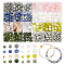 NBEADS About 632 Pcs 24 Styles Natural Stone Beads, 6-10mm Round Spacer Beads Natural Loose Beads Round Gemstone Beads for DIY Craft Bracelet Jewelry Making, Hole: 1mm