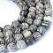 Natural Black Silk Stone/Netstone Round Bead Strands, 10~10.5mm, Hole: 1.2mm, about 36~38pcs/strand, 15 inch