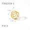 Vintage Stainless Steel Open Cuff Rings Simple Luxury Fashion Accessory, Real 18K Gold Plated, Inner Diameter: 19.8mm