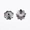 Tarnish Resistant 304 Stainless Steel Beads Caps, Multi-Petal, Stainless Steel Color, 7x1.5mm, Hole: 1mm