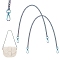 2Pcs Zinc Alloy Curb Chain Bag Handles, Alloy Swivel Clasp Bag Strap, Rainbow Color, 60cm, Link: 10.5x7.5x3mm